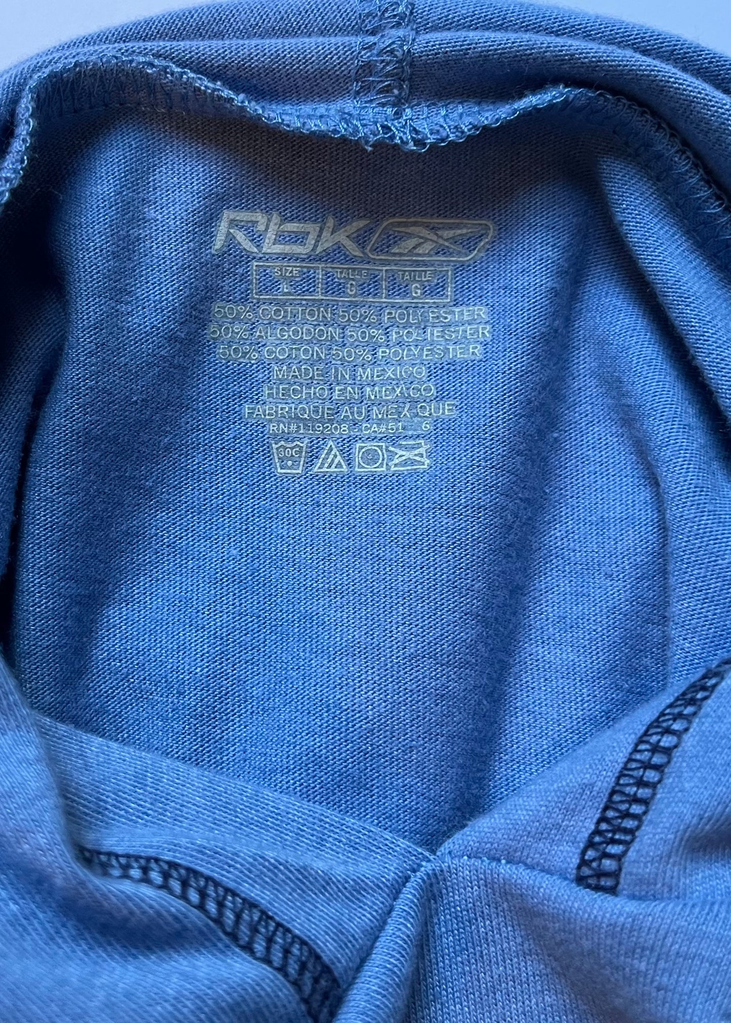 Carolina Panthers - NFL - Reebok Long Sleeve Tee with Hoodie (Large)