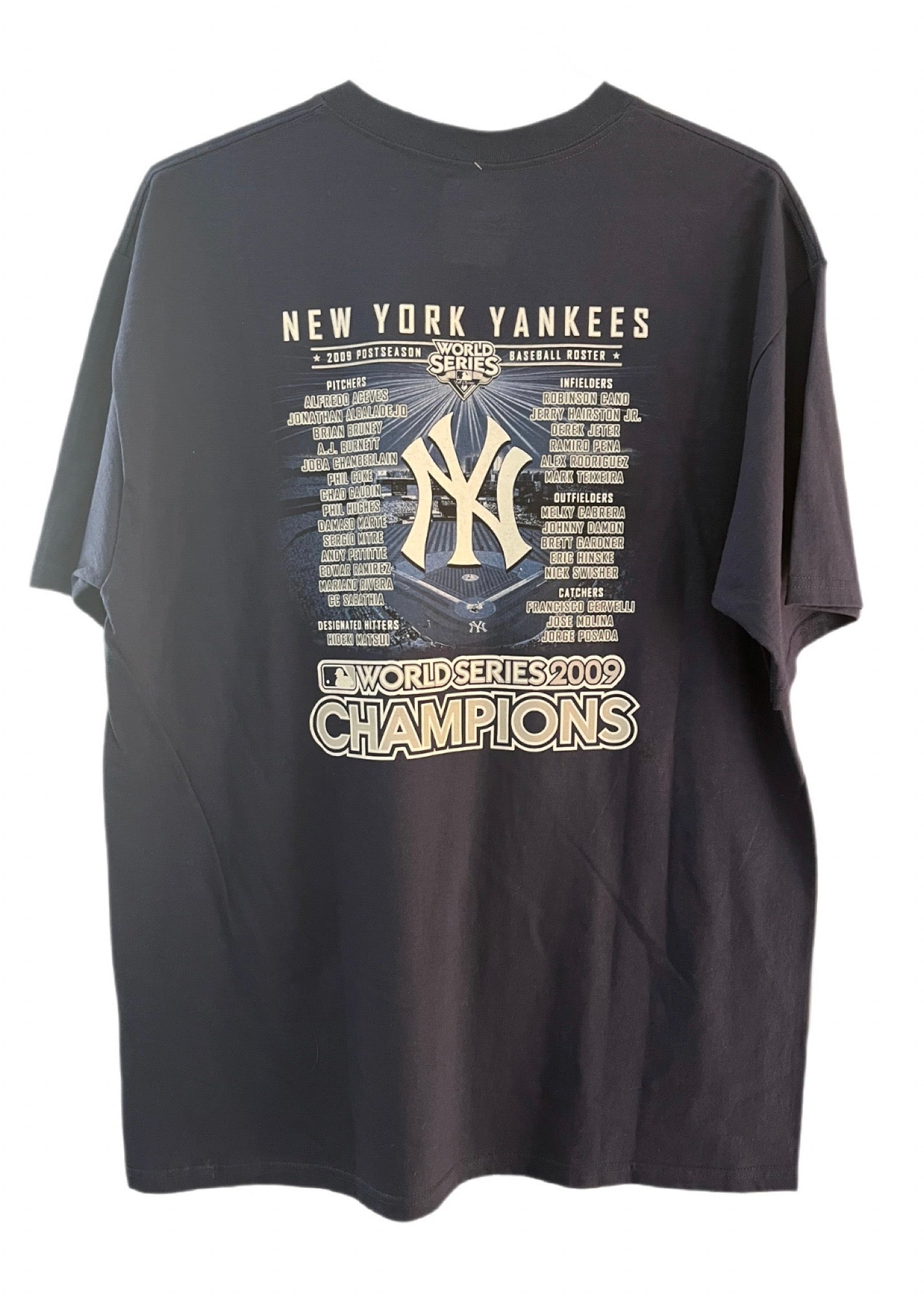 Vintage New York Yankees 2009 World Series Champions - MLB - Majestic T-Shirt NWT (Large)