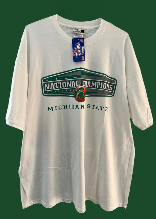 Michigan State University - 2000 NCAA Basketball Champions - Puma T-Shirt NWT (XX-Large)
