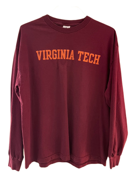 Vintage 2002 Virginia Tech - Alstyle Apparel  & Activewear Long Sleeve T-Shirt (X-Large)